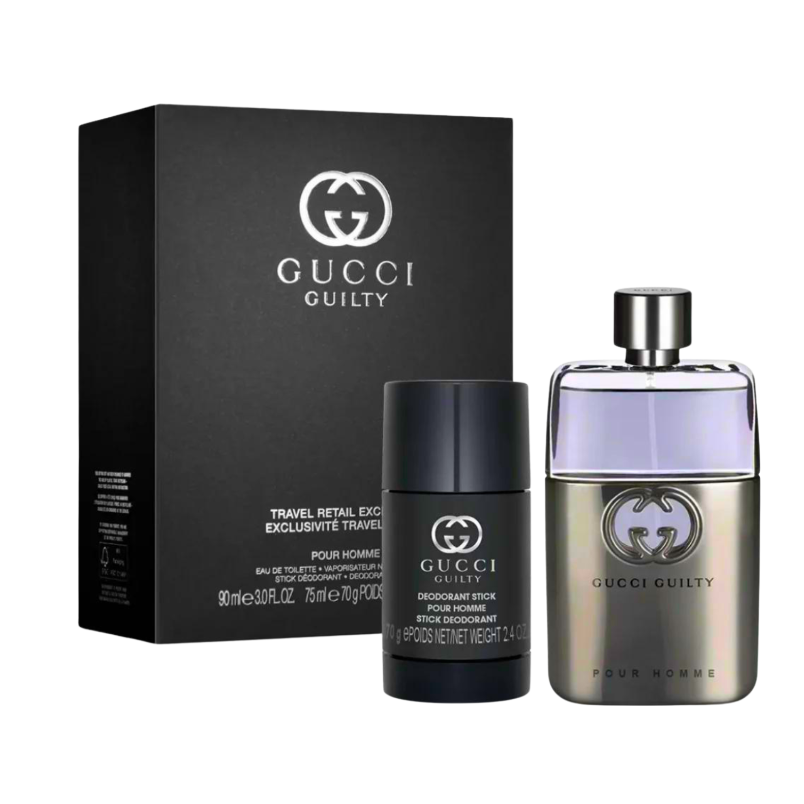 GUCCI GUILTY POUR HOMME EDT 90ML+DEODORANT STICK 75ML GIFTSET