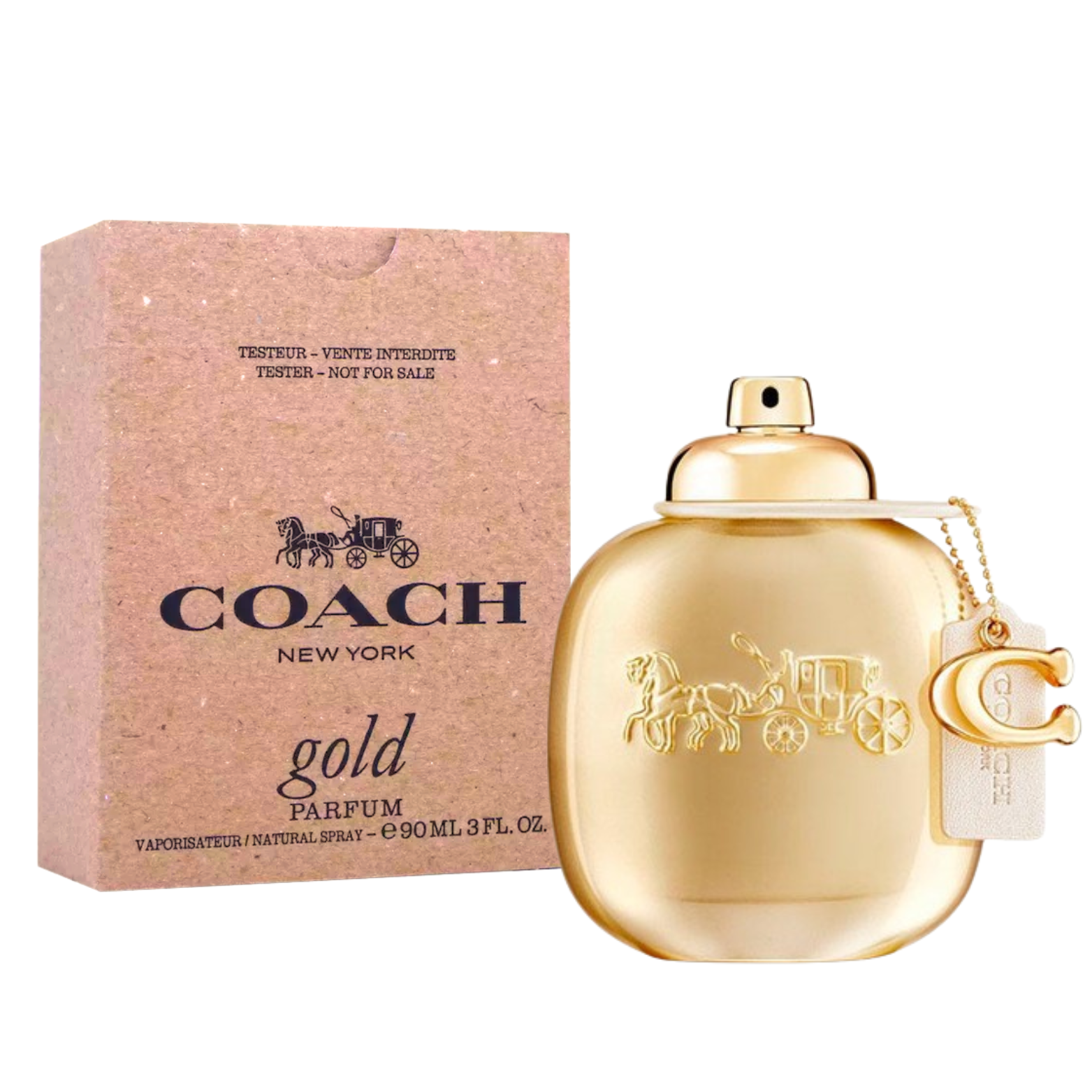 COACH GOLD WOMAN PARFUM 90ML-NO CAP (TESTER)