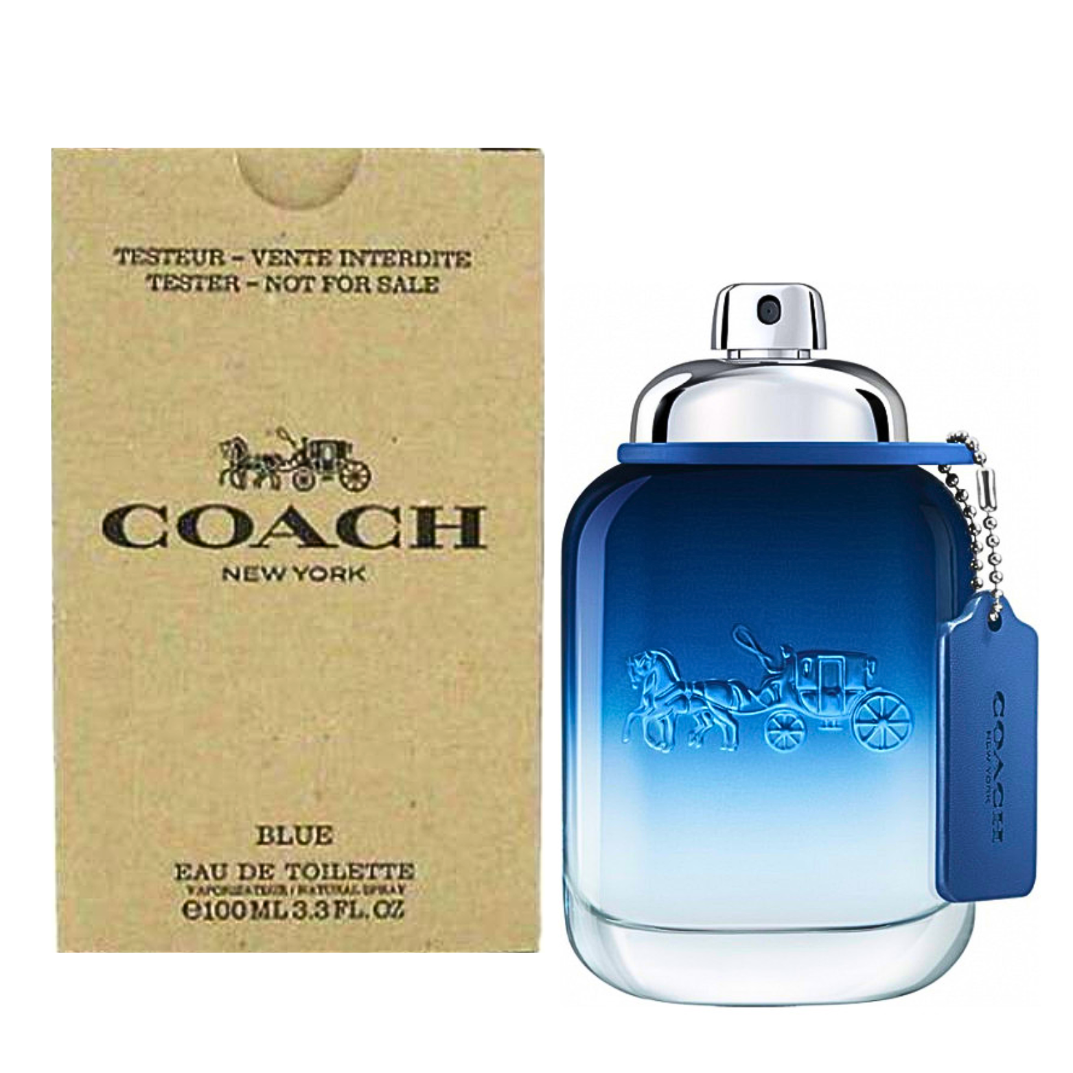 COACH MEN BLUE EDT 100ML-NO CAP (TESTER)