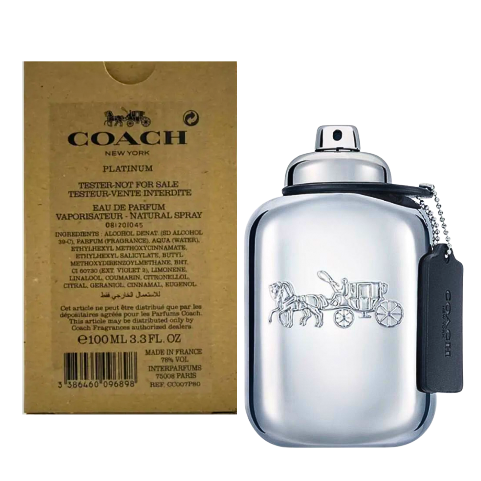 COACH PLATINUM MEN EDP 100ML (TESTER)