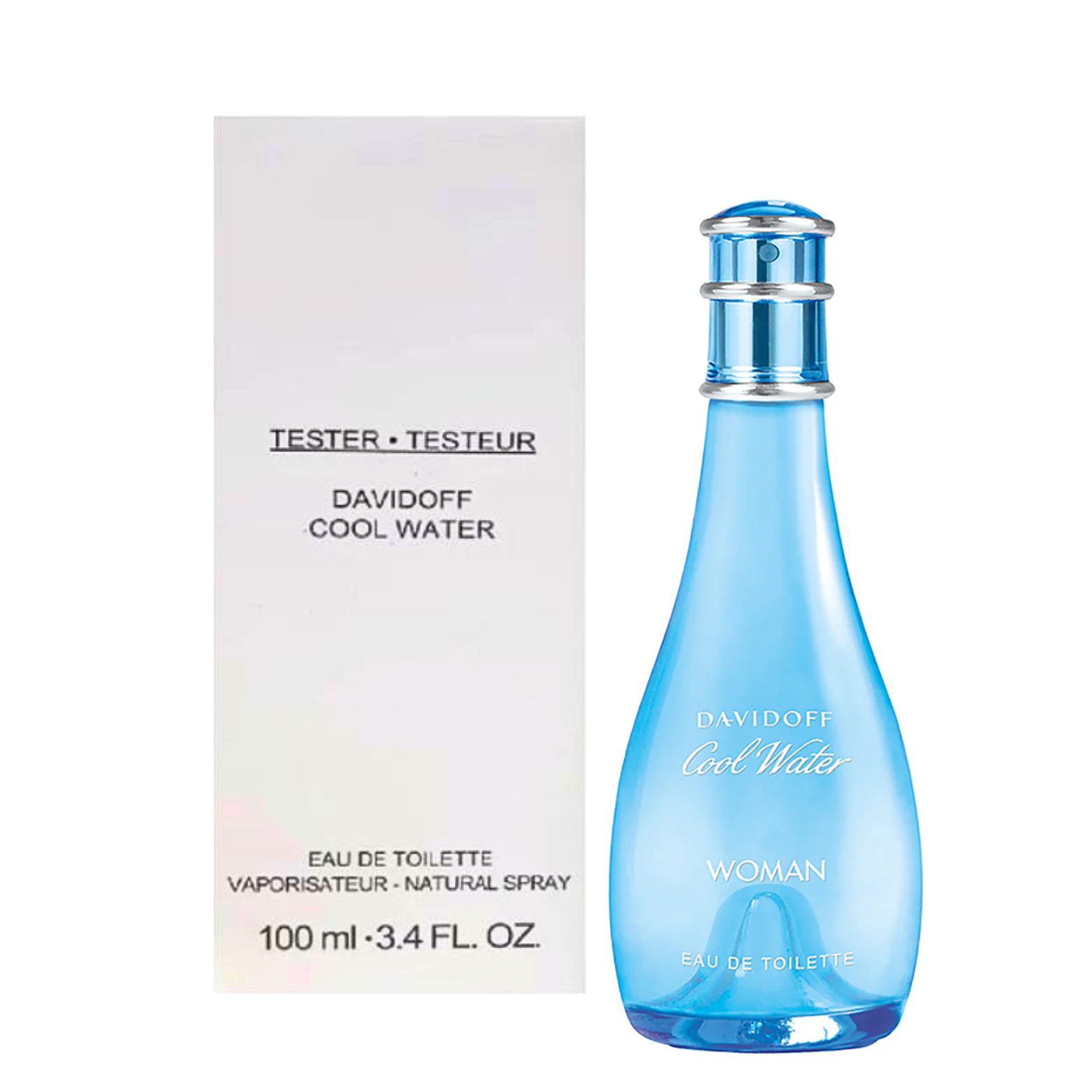 DAVIDOFF COOLWATER WOMAN EDT 100ML (TESTER)