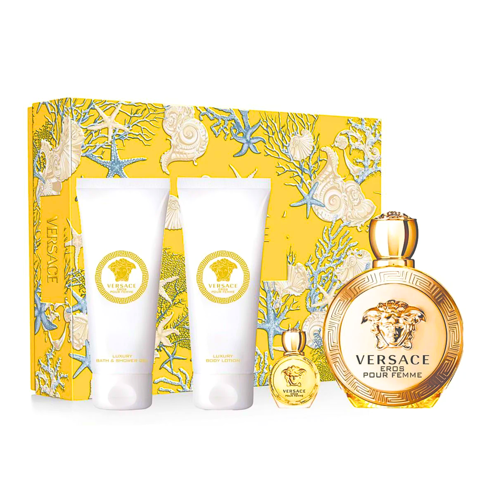 VERSACE EROS POUR FEMME EDP 100ML+5ML+LOTION & SHOWER GEL 100ML GIFTSET