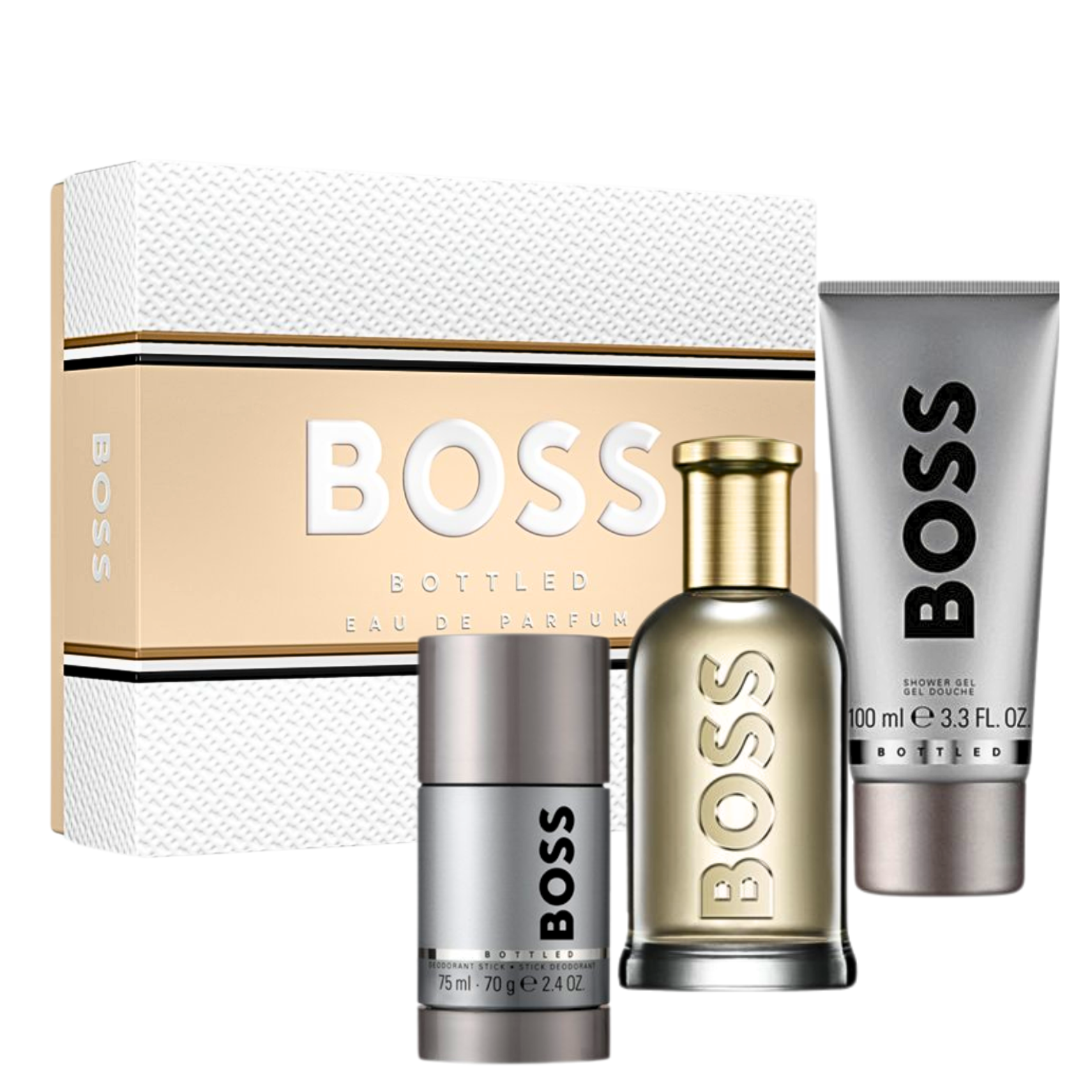 HUGO BOSS BOTTLED EDP 100ML+DEO STICK 70G+SHOWER GEL 100ML GIFTSET