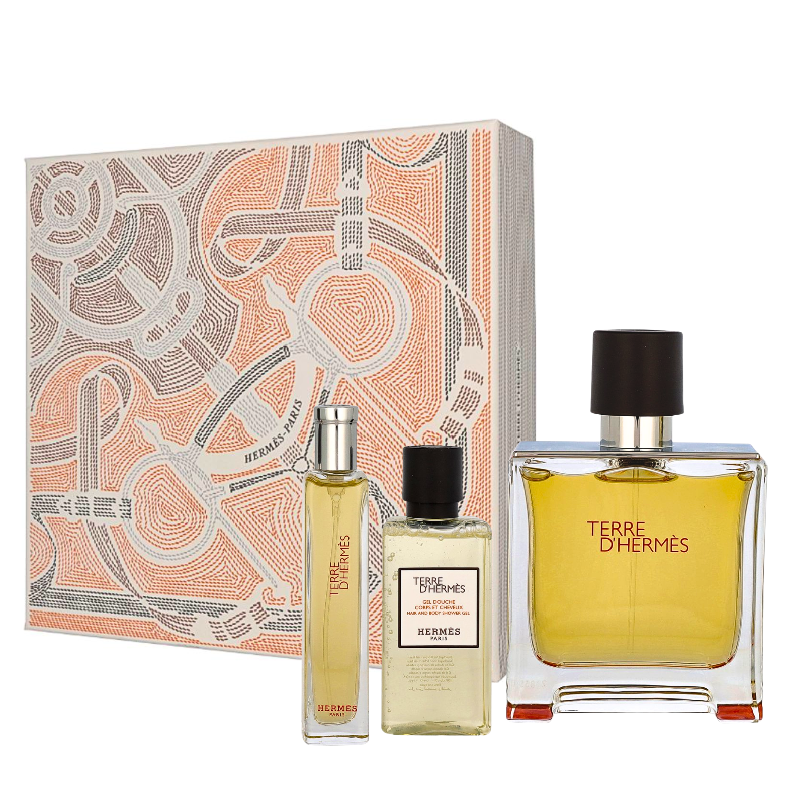 HERMES TERRE D'HERMES PARFUM 75ML+15ML+SHOWER GEL 40ML GIFTSET